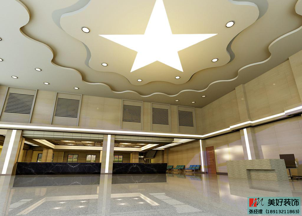 办公楼大厅设计出空间的宽敞感